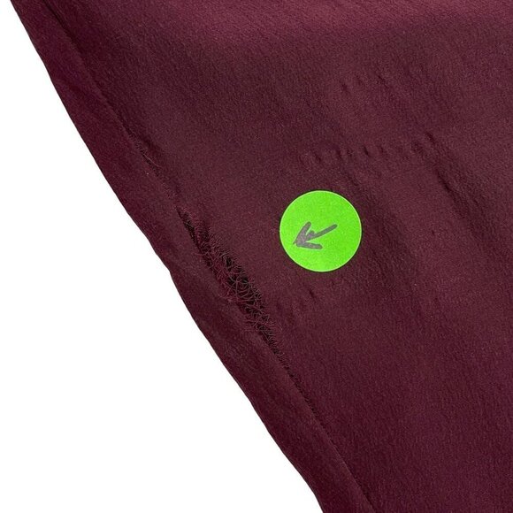 Rebecca Taylor Silk Keyhole Neck Crocodile Long Sleeve Blouse Purple Women M - Picture 11 of 12